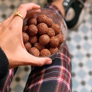 Frasco de minibrigadeiros